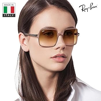Ray-Ban サングラス 0RB1973 SQUARE II SQUARE II Sunglasses in Transparent Brown and Light Brown
